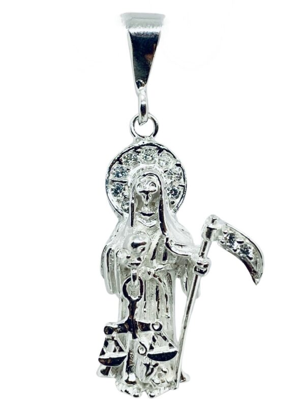 Dije De La Santa Muerte Con Piedra Chica Mod6