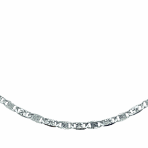 Cadena Tejido Gucci De Plata Diamantada Estrellas Broche Perico 50cm 3mm