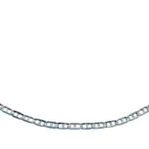 Cadena Tejido Guchi De Plata Diamantada Lisa Broche Redondo 45cm 2mm